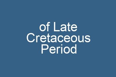 of Late Cretaceous Period