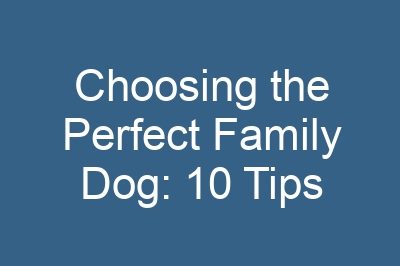 Choosing the Perfect Family Dog: 10 Tips