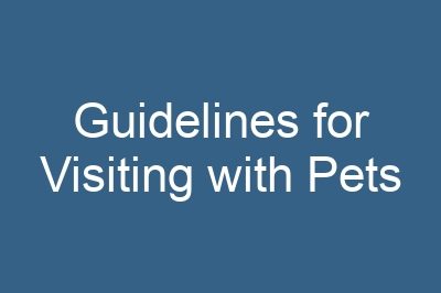 Guidelines for Visiting with Pets